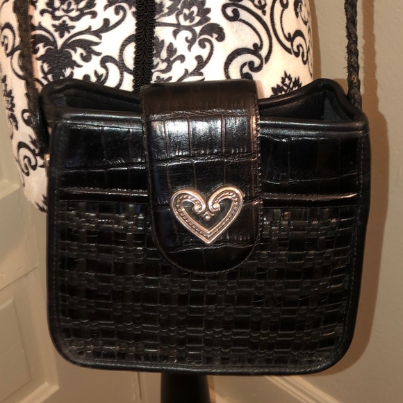 Brighton Handbags - Brighton Black Leather crossbody shoulder bag